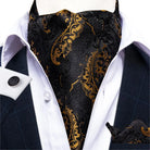 Men's Silk Cravat Set with Cufflinks and Pocket Square