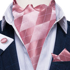 Men's Silk Cravat Set with Cufflinks and Pocket Square