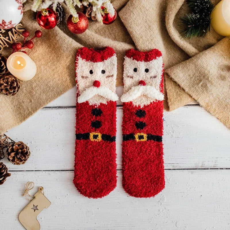 Plush Christmas Sleep Socks