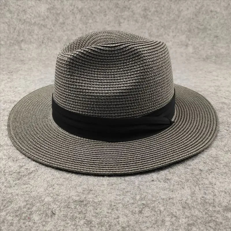 Grey Men's Beach Panama Hat