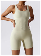 Women's Seamless Fitness Playsuit - Beige