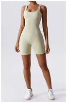 Women's Seamless Fitness Playsuit - Beige 5