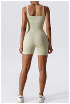 Women's Seamless Fitness Playsuit - Beige 6