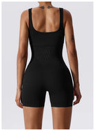 Women's Seamless Fitness Playsuit - Black 3