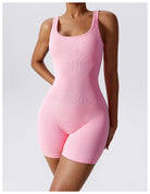 Women's Seamless Fitness Playsuit - Pink 2